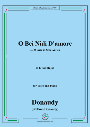 Donaudy-O Bei Nidi D'amore,in E flat Major