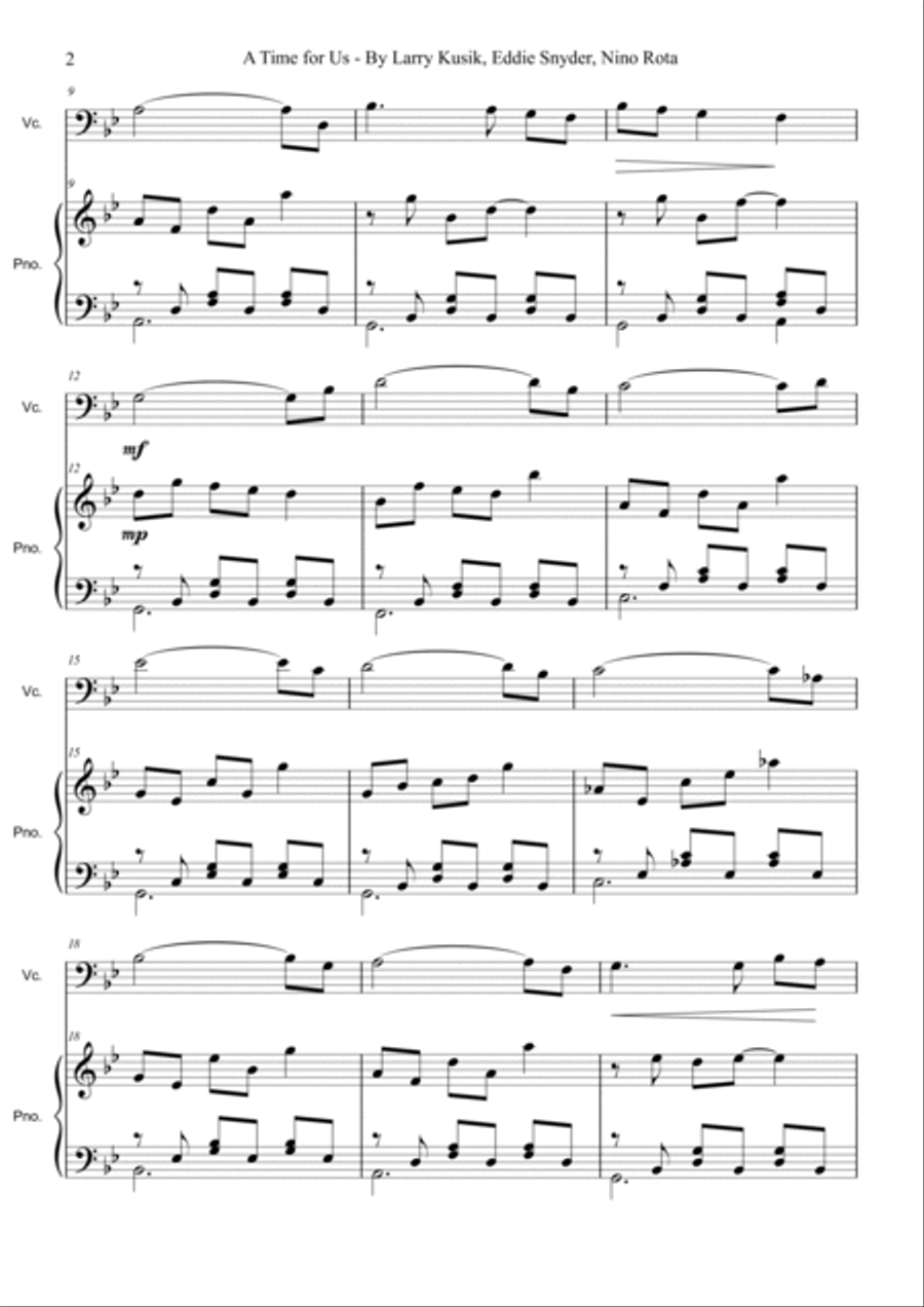 A Time For Us (love Theme) Piano scores gallery preview page 2