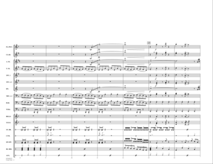 Crazy Train - Full Score Marching Band scores gallery preview page 2
