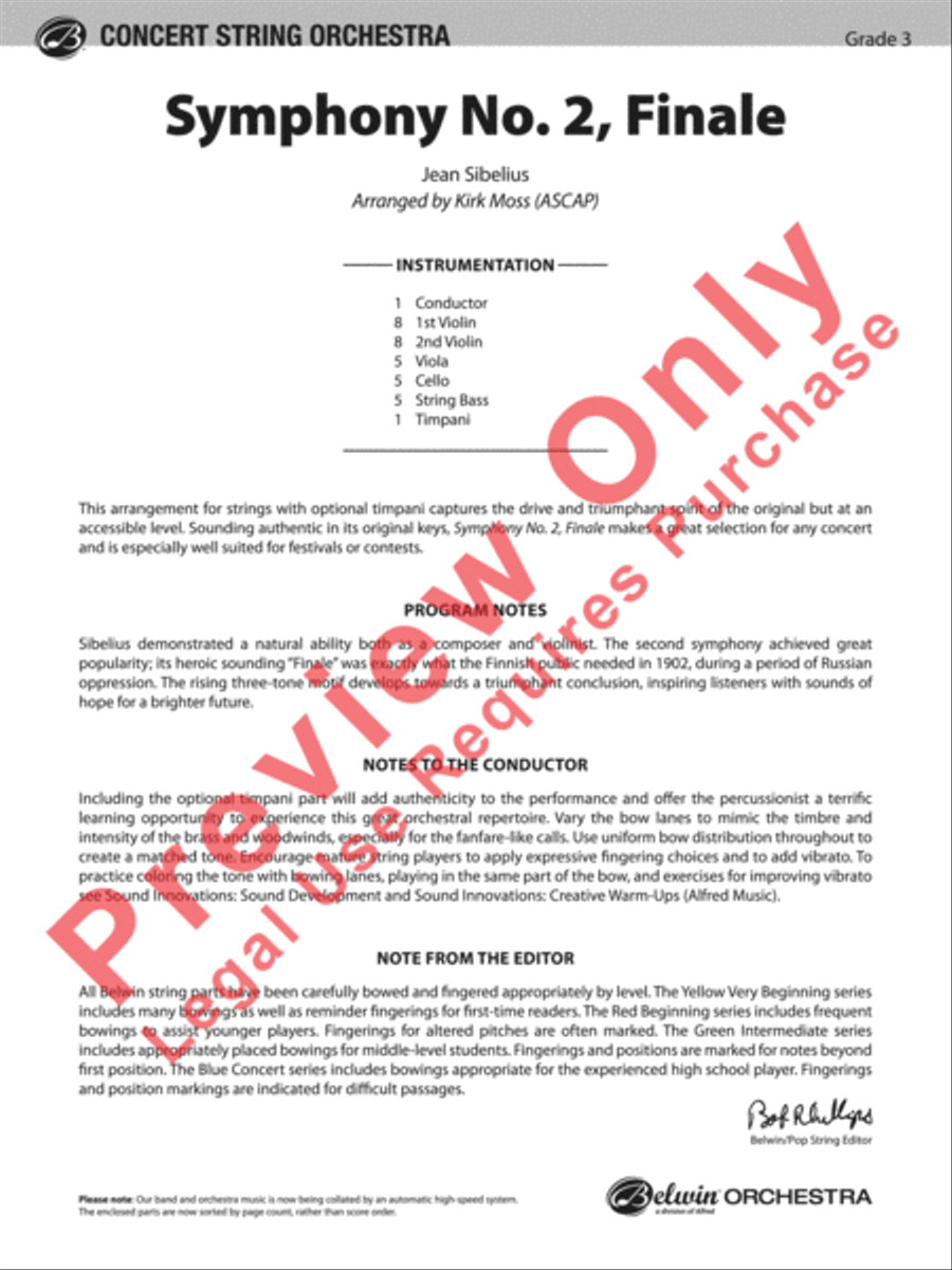 Symphony No. 2, Finale String Orchestra scores gallery preview page 2