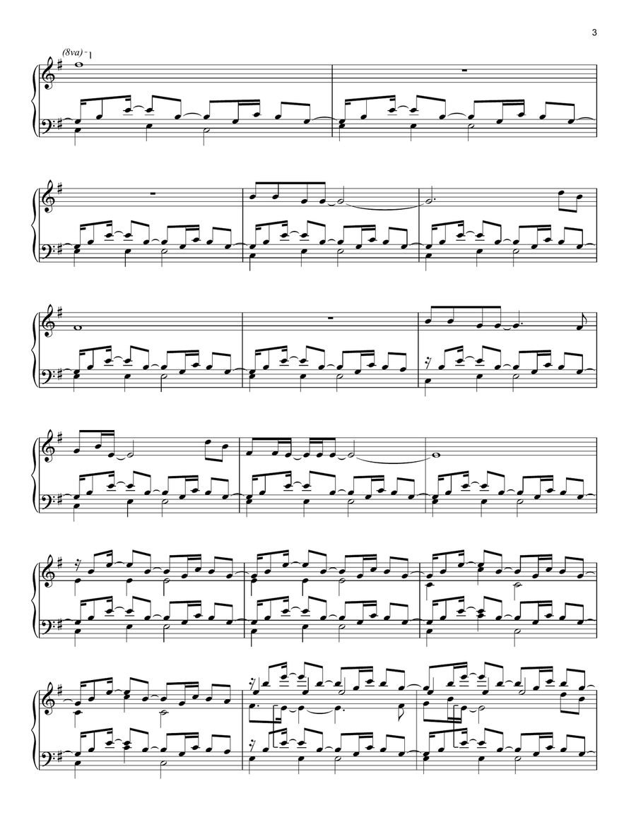 Aria Math (from Minecraft) Piano Solo scores gallery preview page 3