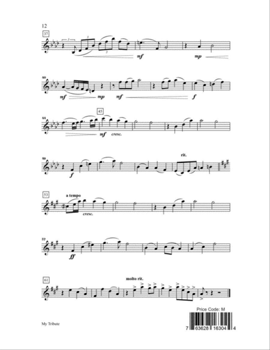 My Tribute My Tribute Choir scores gallery preview page 12