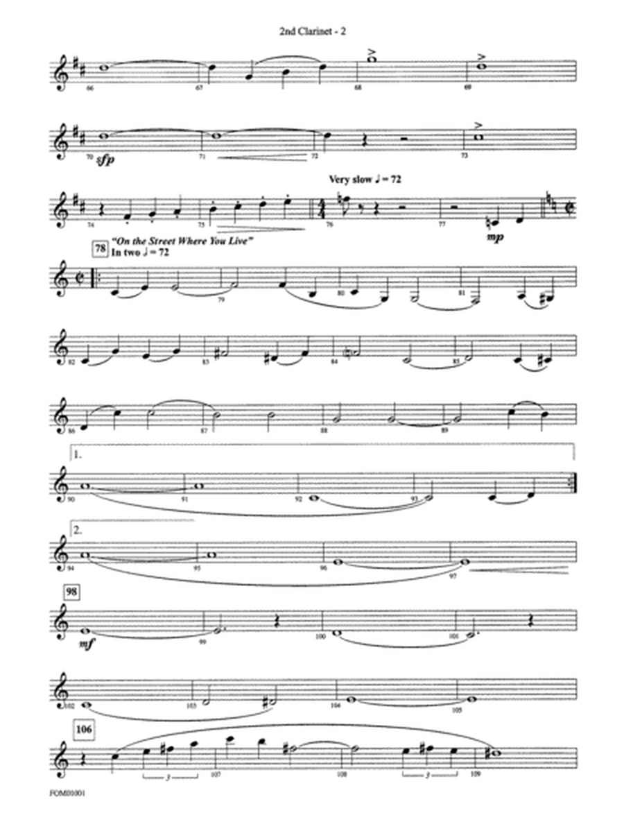 My Fair Lady (Medley): 2nd B-flat Clarinet
