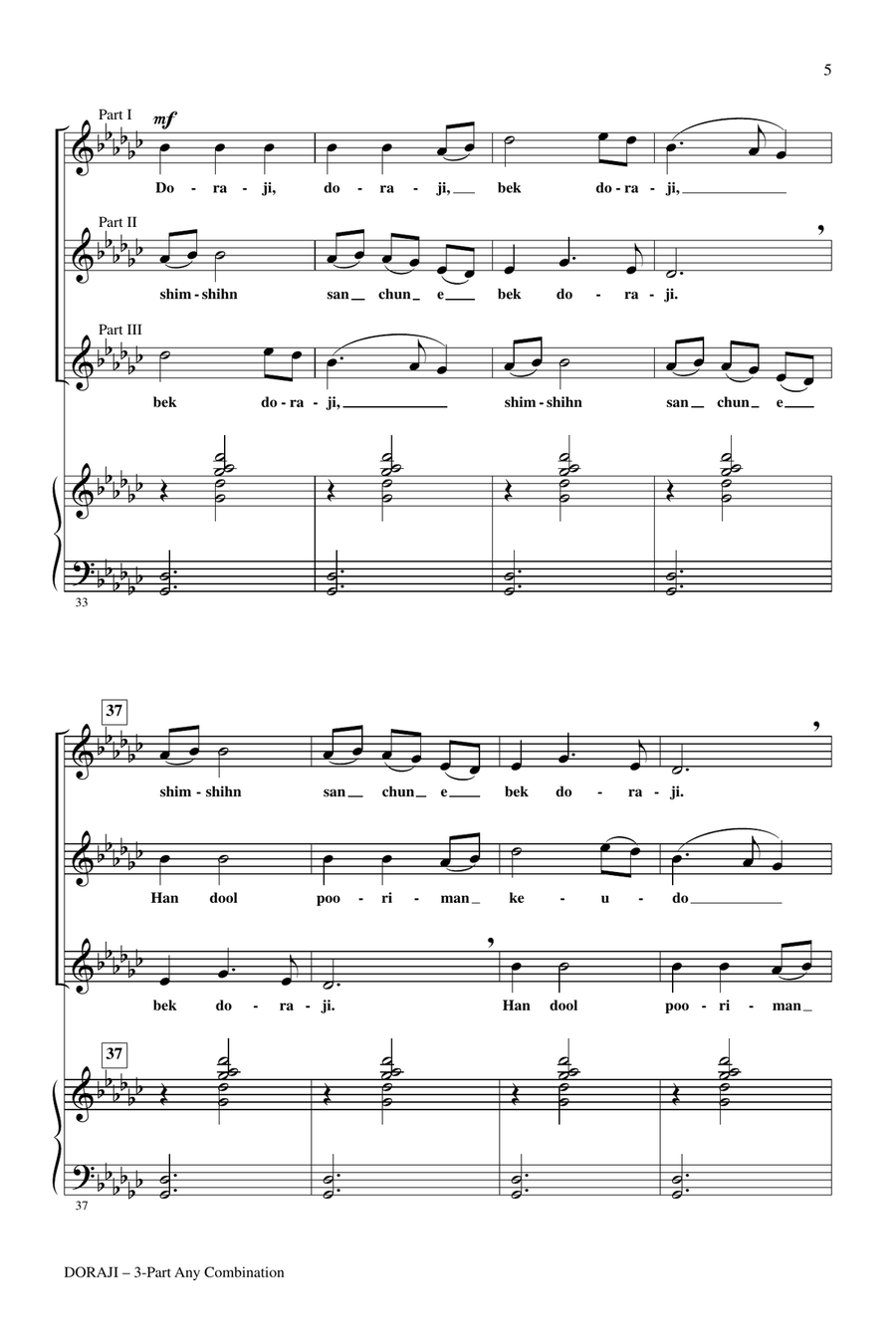 Doraji Doraji 3-Part scores gallery preview page 3