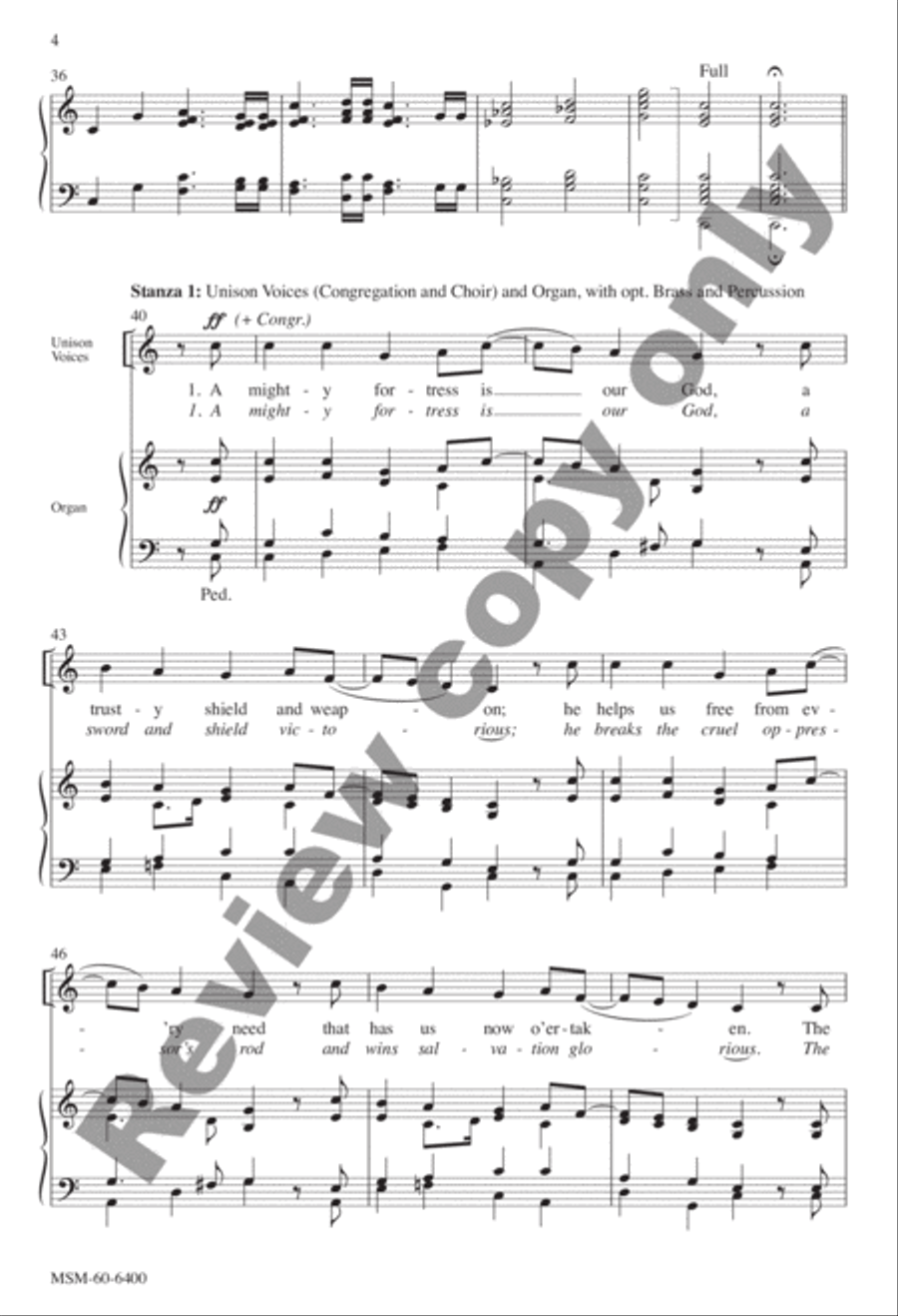 A Mighty Fortress is Our God (Rhythmic) (Choral Score) image number null