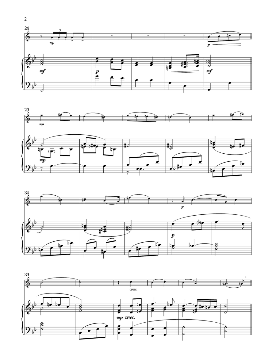 Wedding March (Bridal Chorus) Trumpet Solo scores gallery preview page 2