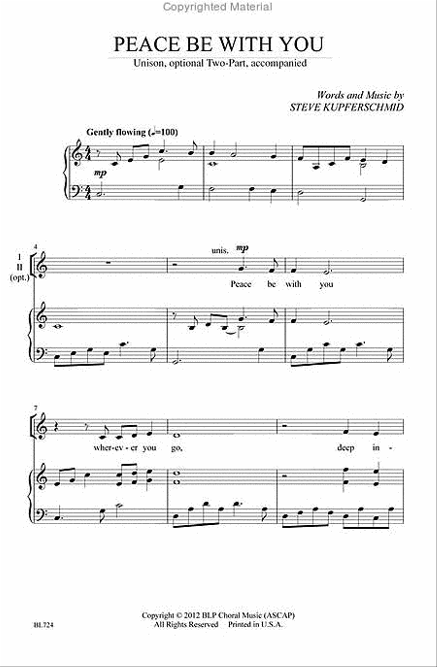 Peace Be With You Choir scores gallery preview page 2