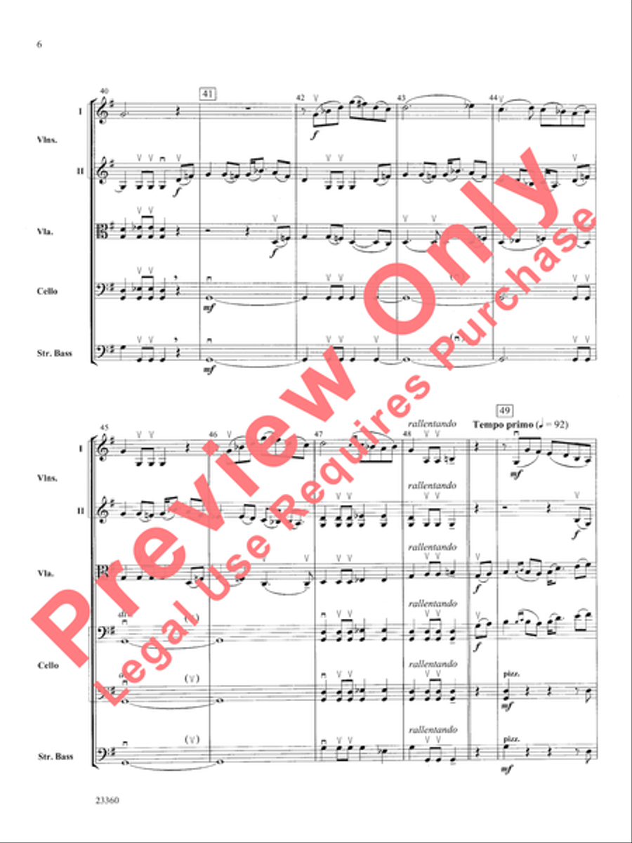 Folk Tune Air and Fiddler's Fury String Orchestra scores gallery preview page 7