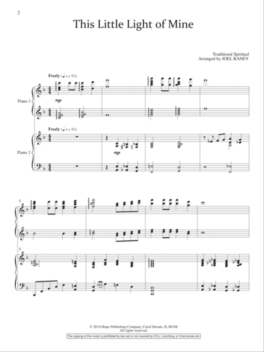 Gospel Blues for 4-Hand Piano Piano Accompaniment scores gallery preview page 5