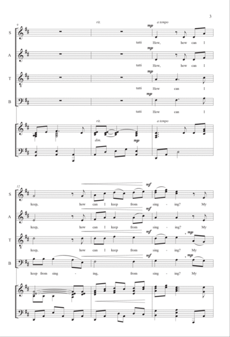 How Can I Keep From Singing 4-Part scores gallery preview page 3