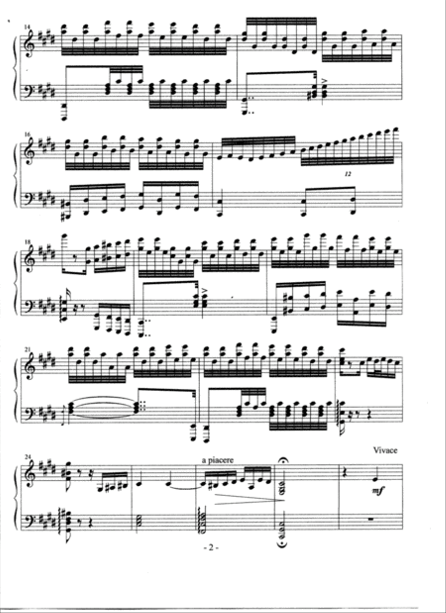 Cadenza for the 2nd Hungarian Rhapsody of F.Liszt Piano Solo scores gallery preview page 2