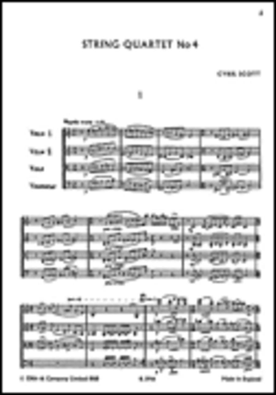 Scott: String Quartet No.4 (Score) String Quartet scores gallery preview page 1