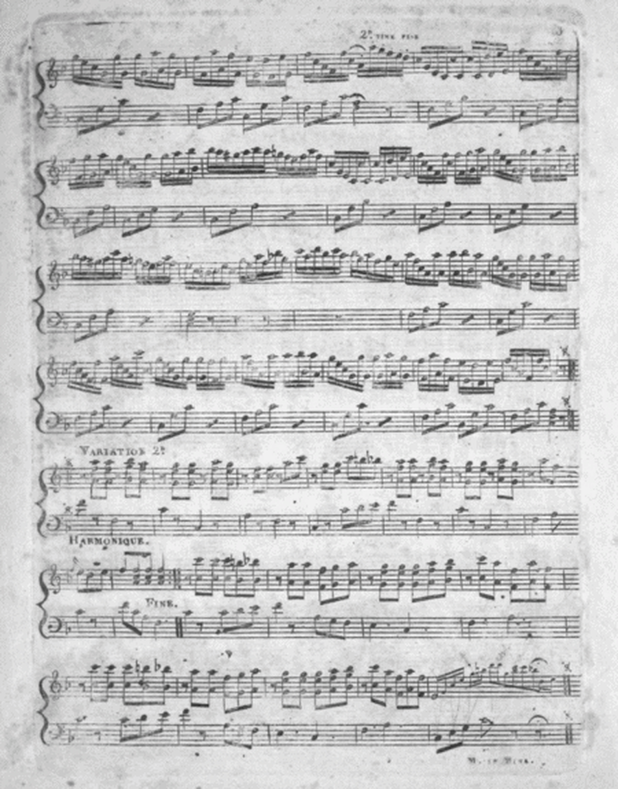 Musette de Nina. Pour La Harpe ou Forte Piano