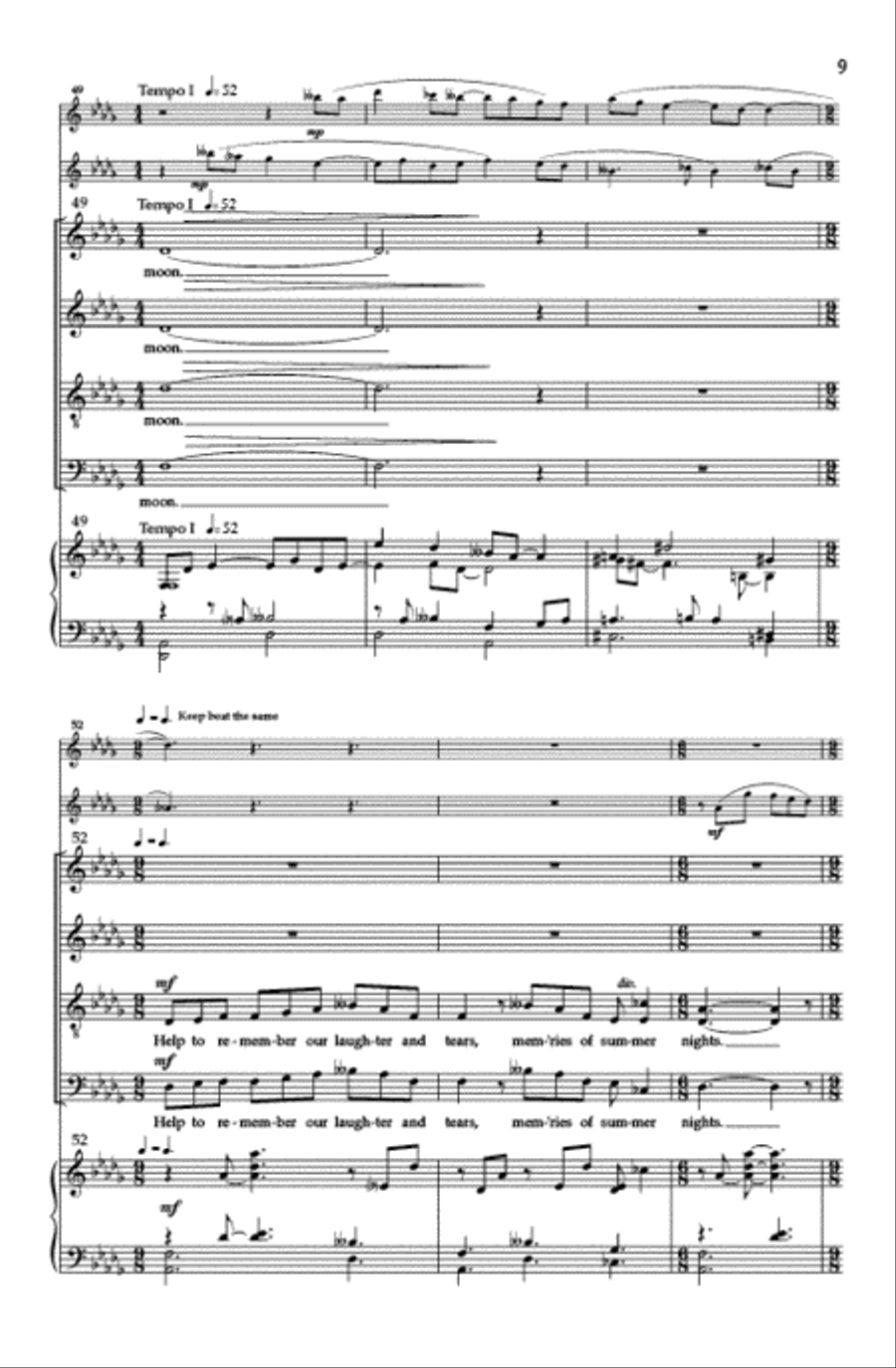 Song to the Moon (SATB divisi) Divisi scores gallery preview page 8