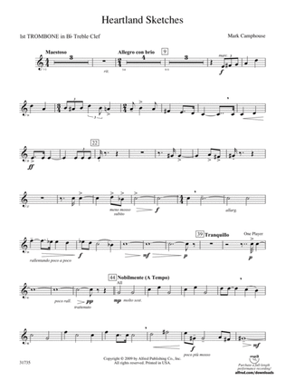 Heartland Sketches: (wp) 1st B-flat Trombone T.C.