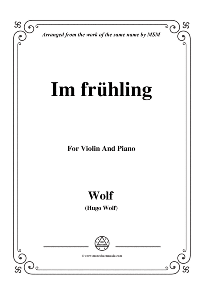 Wolf-Im frühling, for Violin and Piano image number null