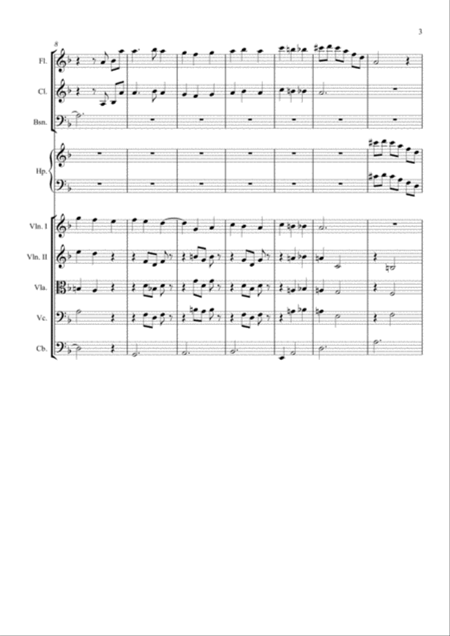 Lullaby for Young Herr Freesen Chamber Orchestra scores gallery preview page 3