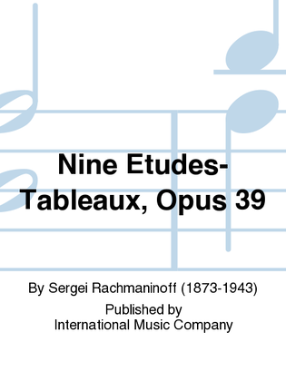 Book cover for Nine Etudes-Tableaux, Opus 39