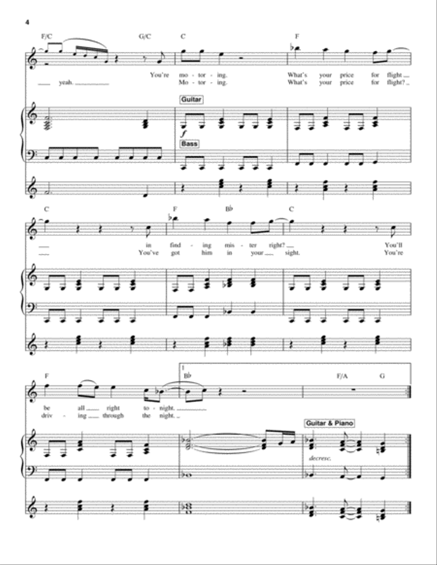 Sister Christian Piano scores gallery preview page 4