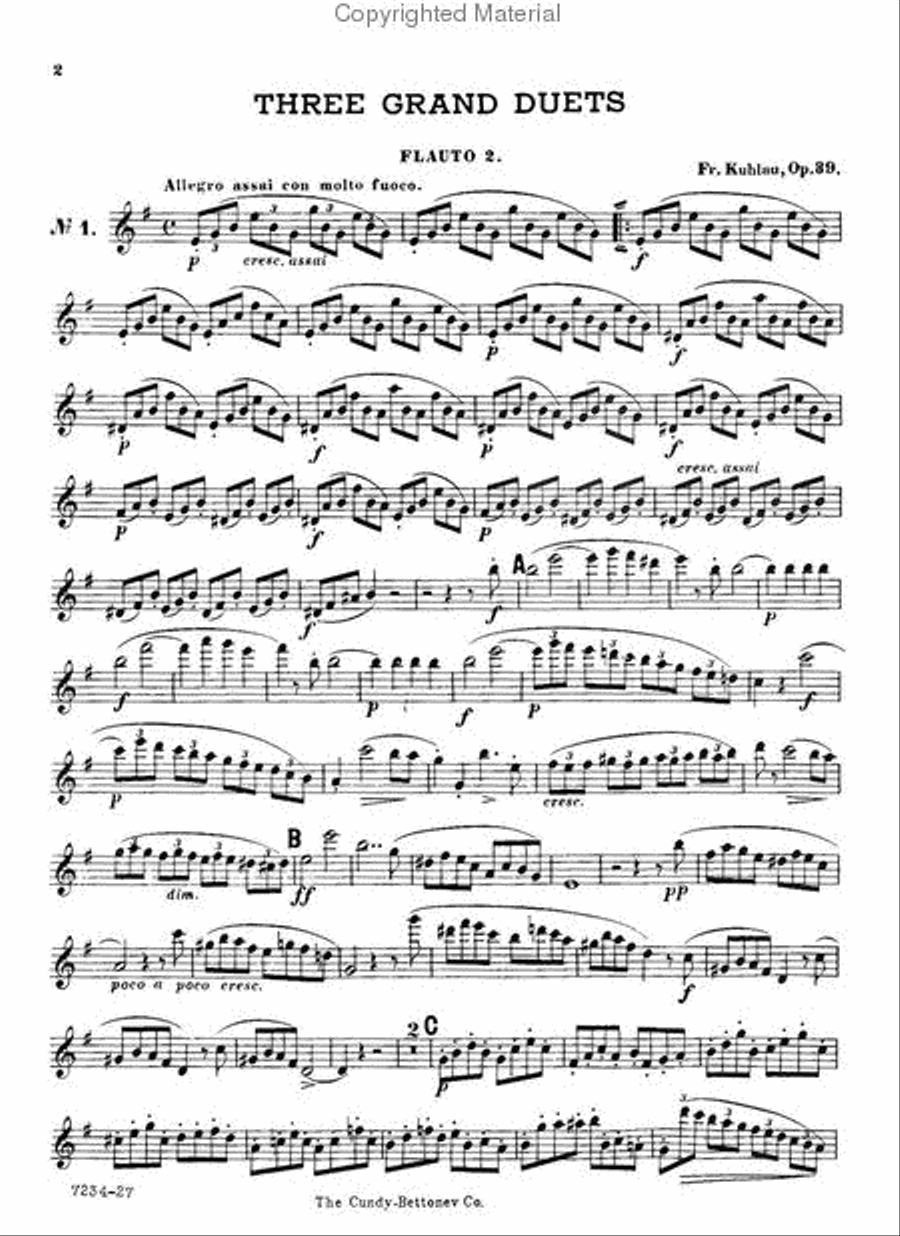 Three Grand Duets Flute Duet scores gallery preview page 2