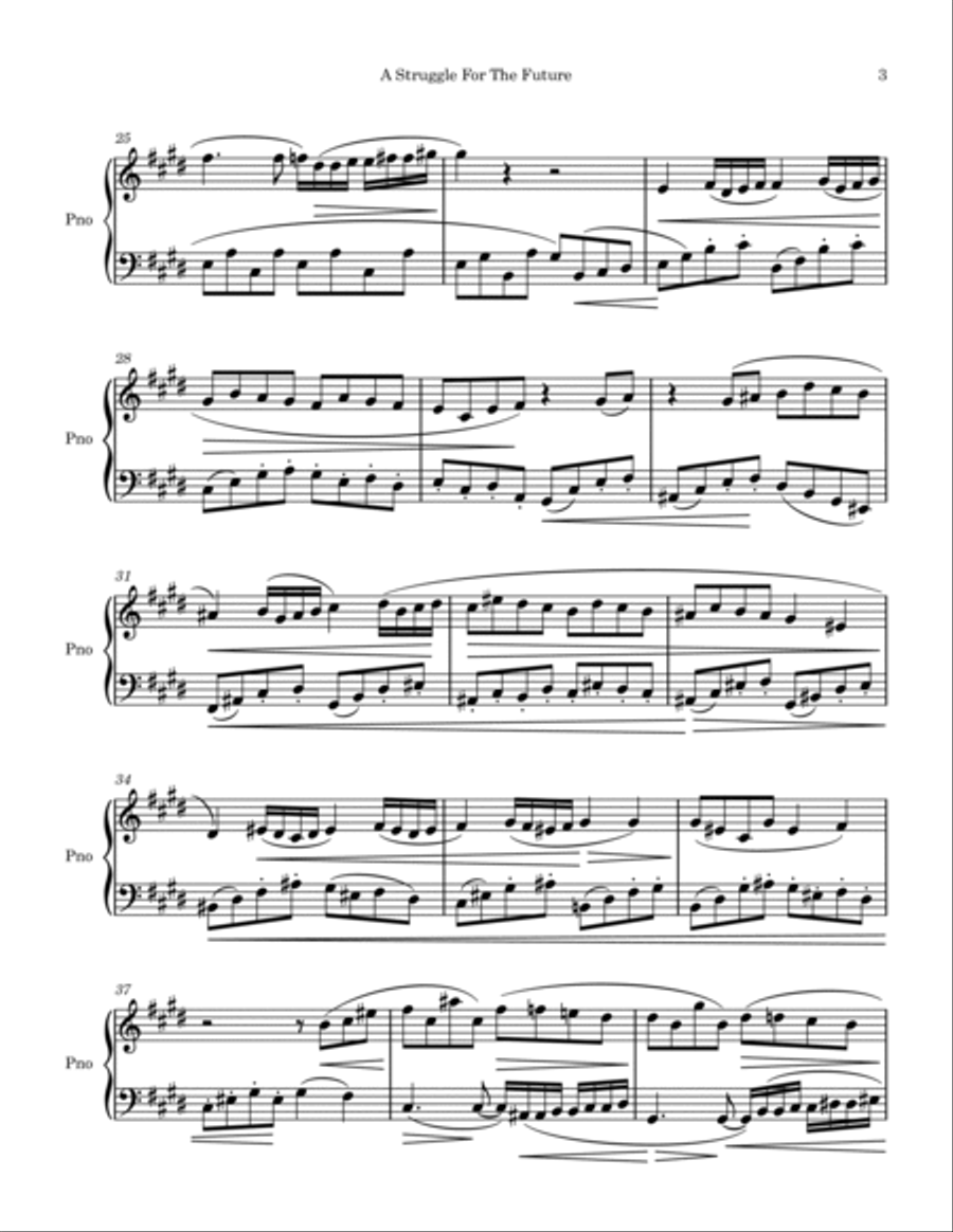 A Struggle For The Future Piano Solo scores gallery preview page 3
