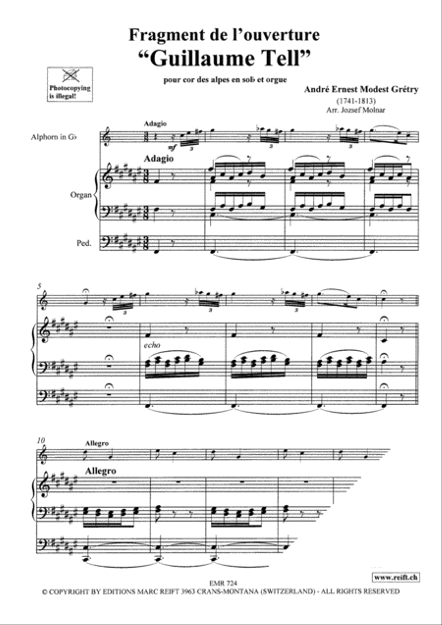 Guillaume Tell Organ scores gallery preview page 3