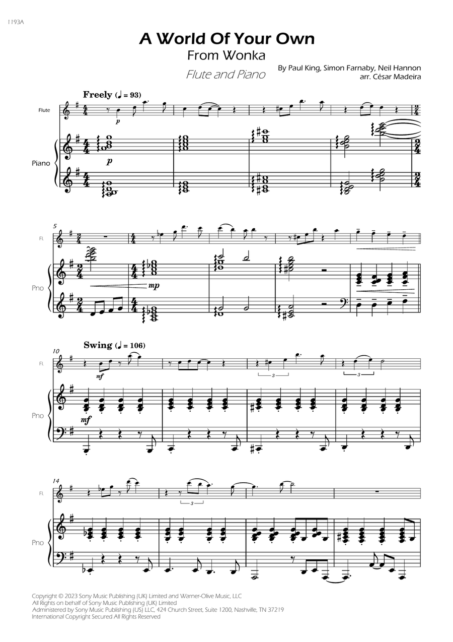A World Of Your Own Flute scores gallery preview page 3