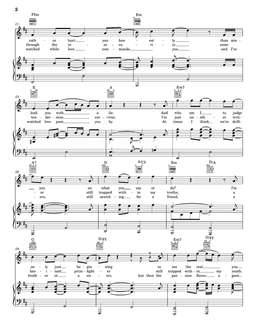 Sometimes When We Touch A Cappella scores gallery preview page 2