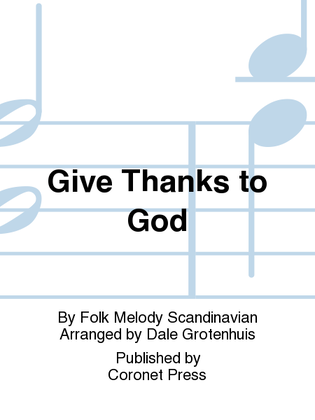 Book cover for Give Thanks To God