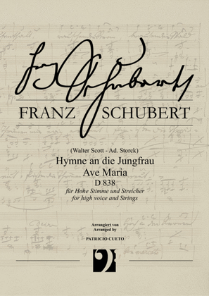 Ave Maria (Hymne an die Jungfrau) D839 (Franz Schubert) - arranged for High voice and Strings