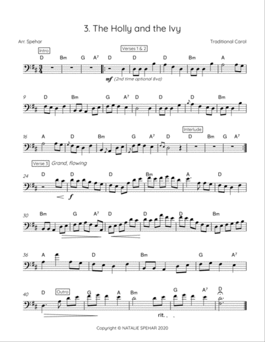 An Ornamented Christmas (for Solo Cello) - Holiday Favorites with Flair Cello Solo scores gallery preview page 6