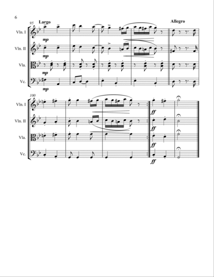 Hungarian Dance No. 5 by J. Brahms for String Quartet String Quartet scores gallery preview page 6
