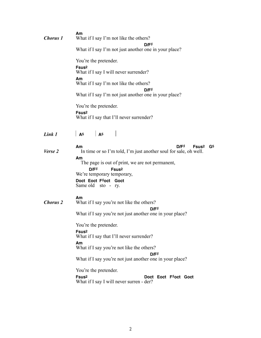 The Pretender The Pretender Guitar scores gallery preview page 2