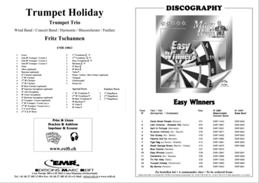 Trumpet Holiday Trumpet Holiday Concert Band scores gallery preview page 2