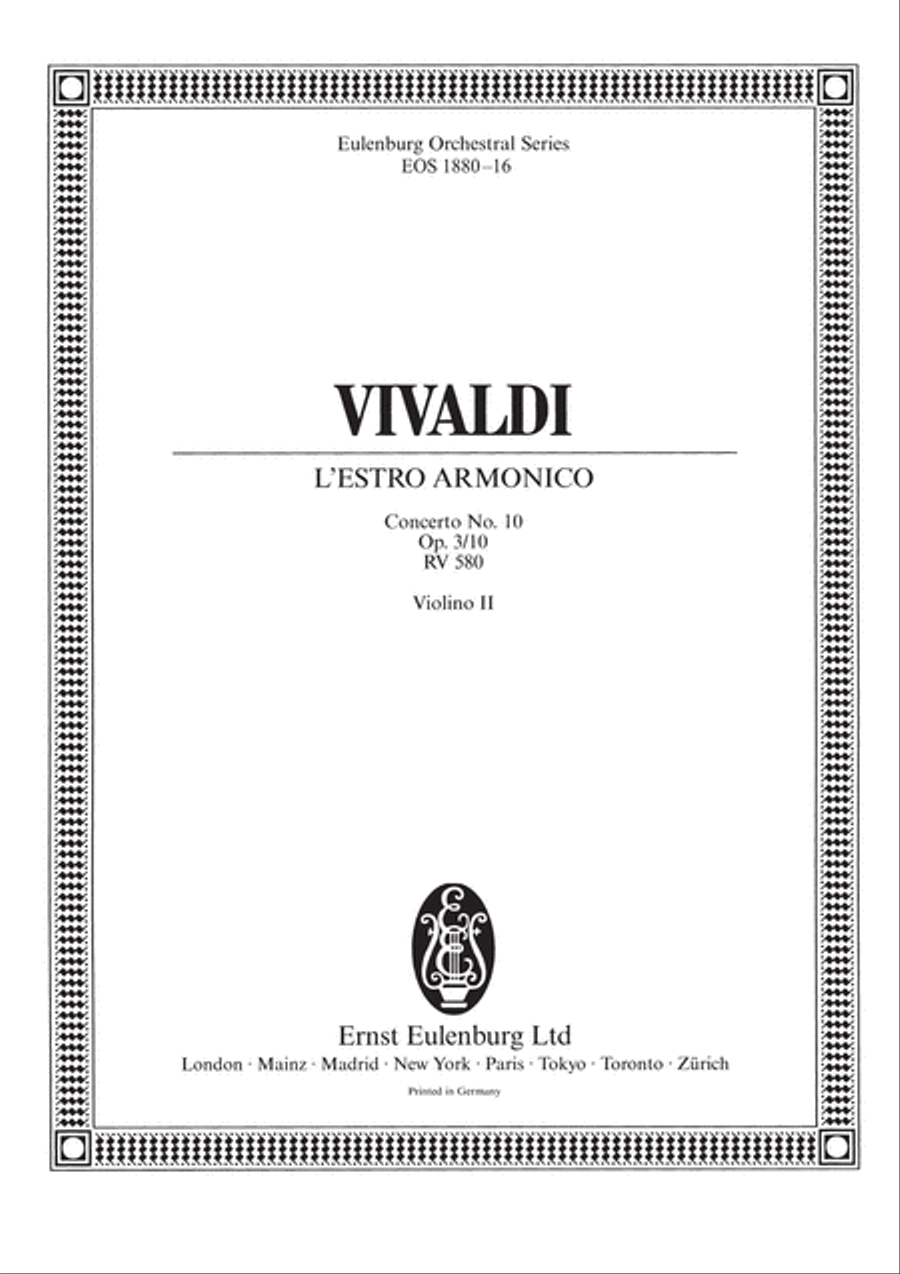 L'Estro Armonico Op. 3/10 RV 580 Part scores gallery preview page 1
