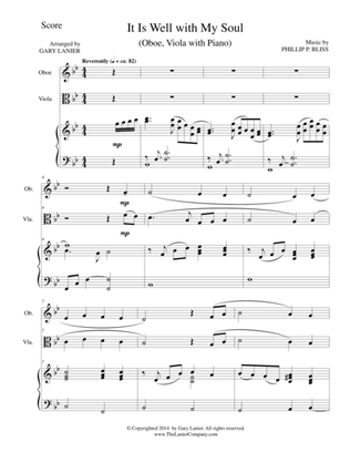 IT IS WELL WITH MY SOUL (Trio - Oboe, Viola, Piano with Score and Parts)