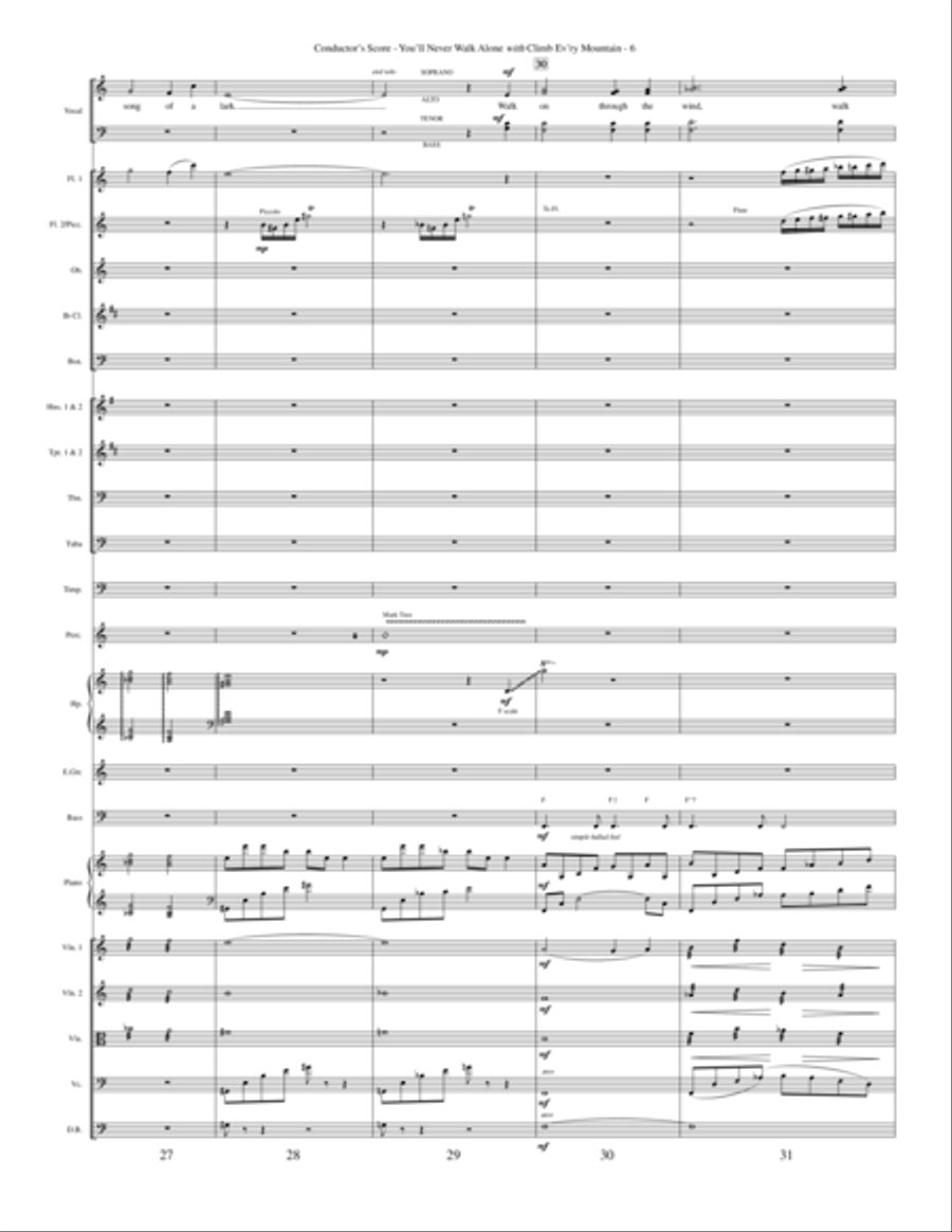 You'll Never Walk Alone (with Climb Every Mountain) - Conductor Score (Full Score) Choir scores gallery preview page 6