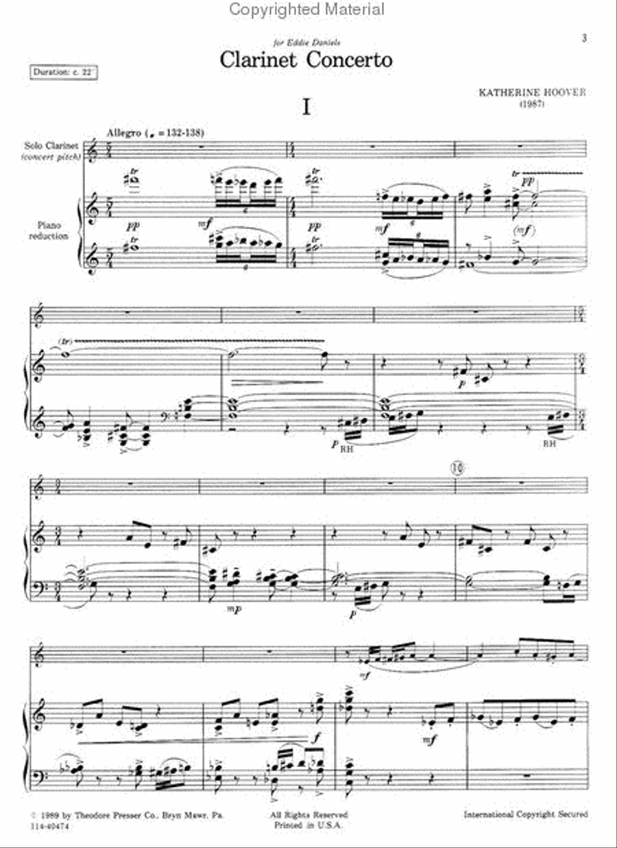 Clarinet Concerto Clarinet Concerto Chamber Music scores gallery preview page 2