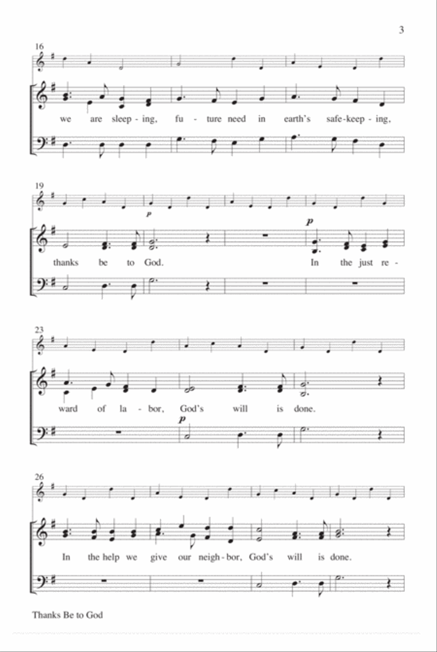 Thanks Be to God Thanks Be to God 3-Part scores gallery preview page 3
