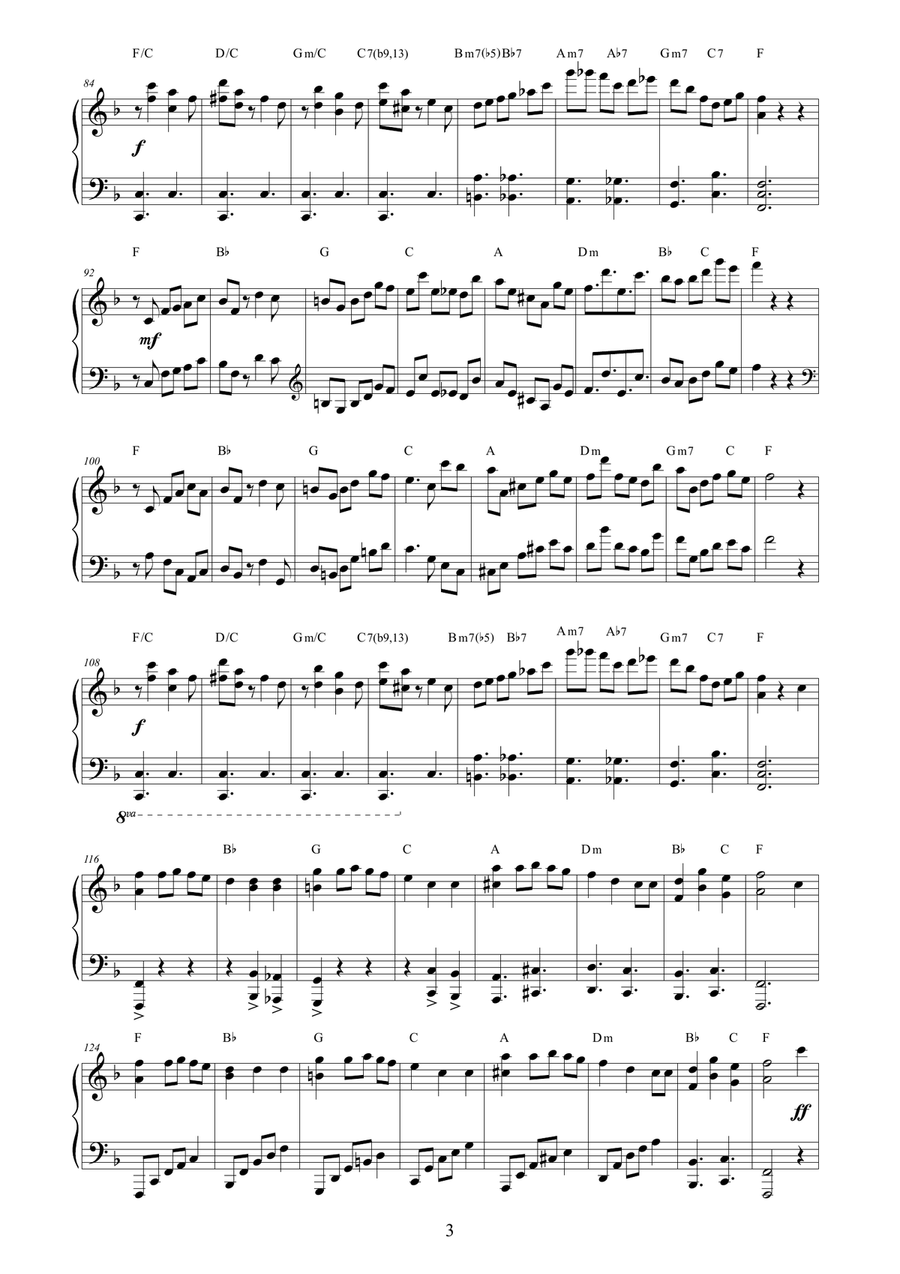 We Wish You a Merry Christmas Piano Solo scores gallery preview page 3