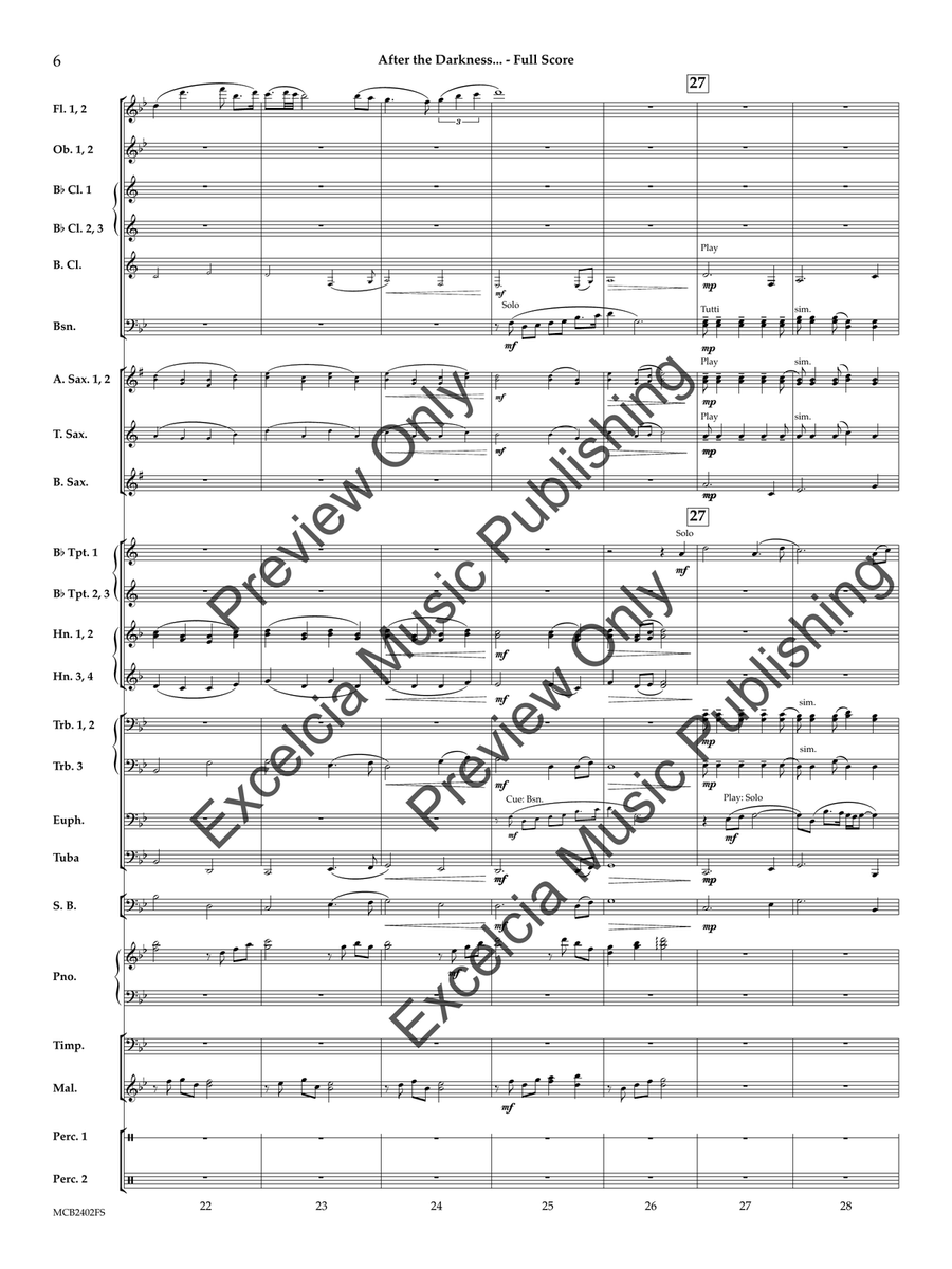 After the Darkness... After the Darkness... Concert Band scores gallery preview page 7
