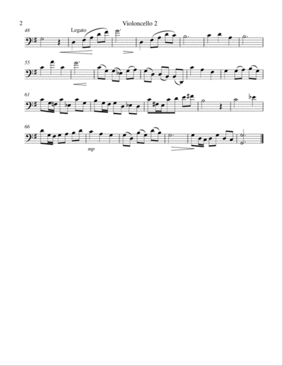 Duet in G Major for Two Cellos String Duet scores gallery preview page 2