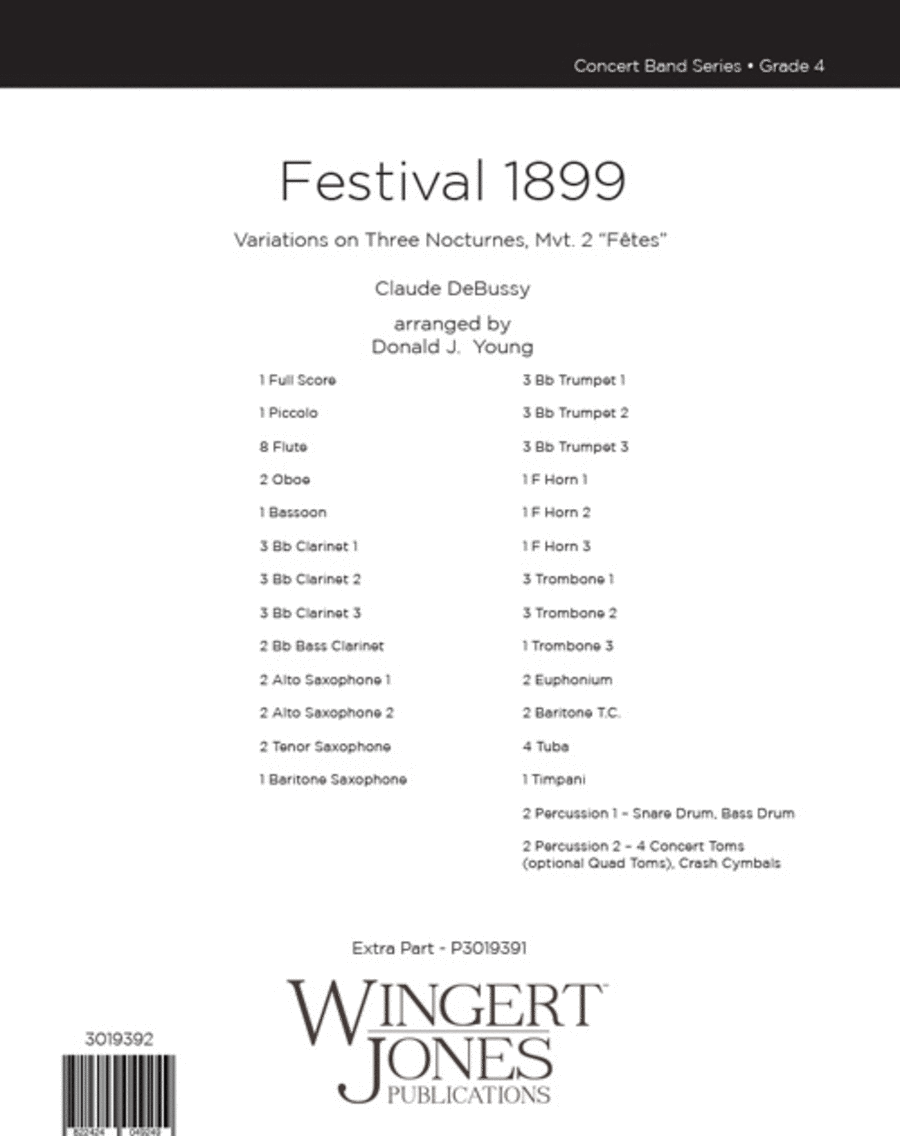 Festival 1899 (Score) Concert Band scores gallery preview page 1