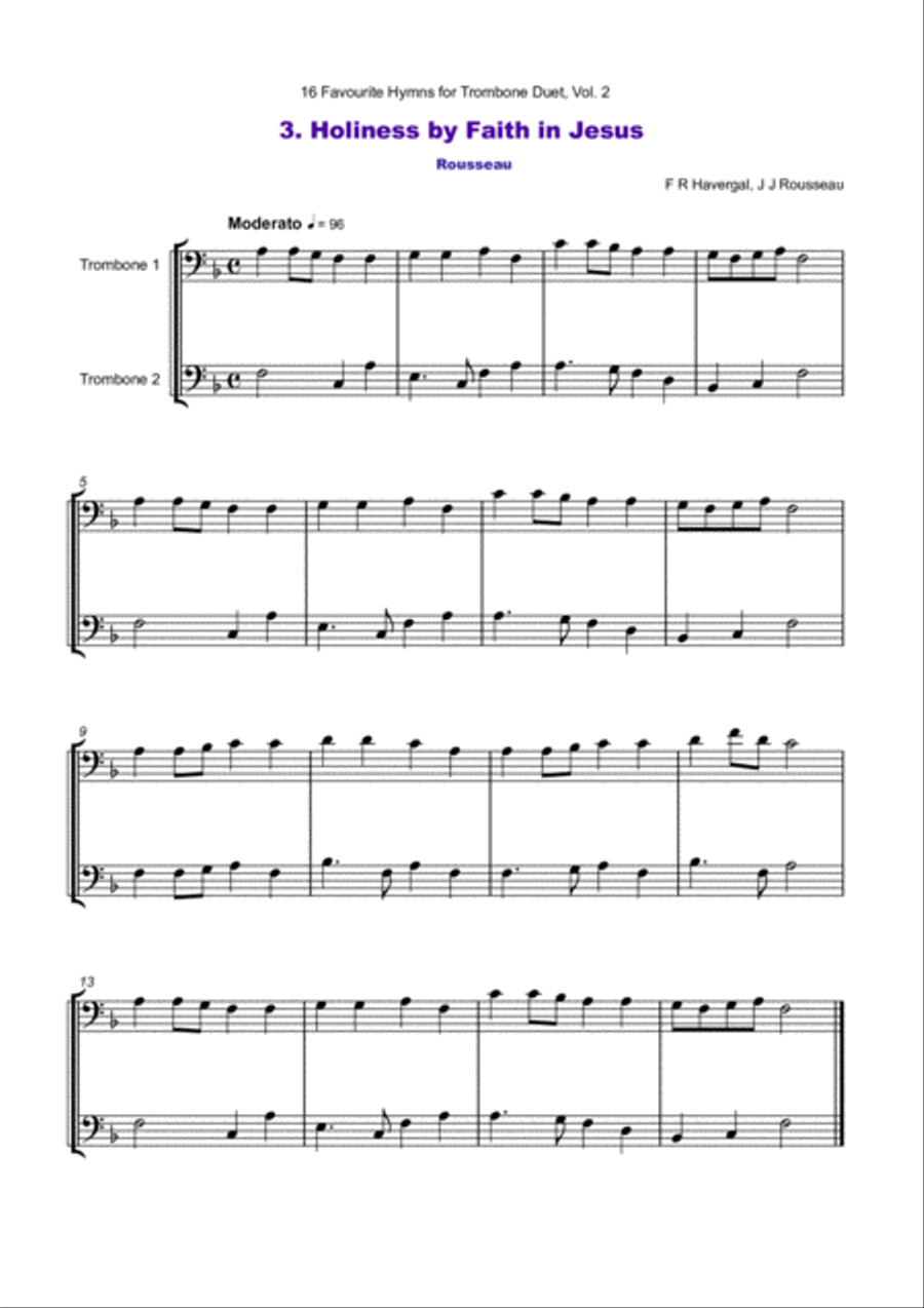 16 Favourite Hymns Vol.2 for Trombone Duet Trombone Duet scores gallery preview page 4