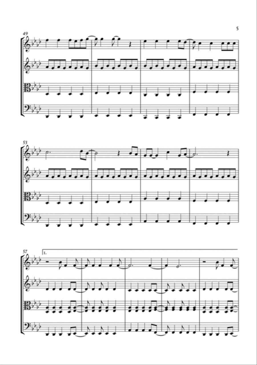 Viva La Vida String Quartet scores gallery preview page 6