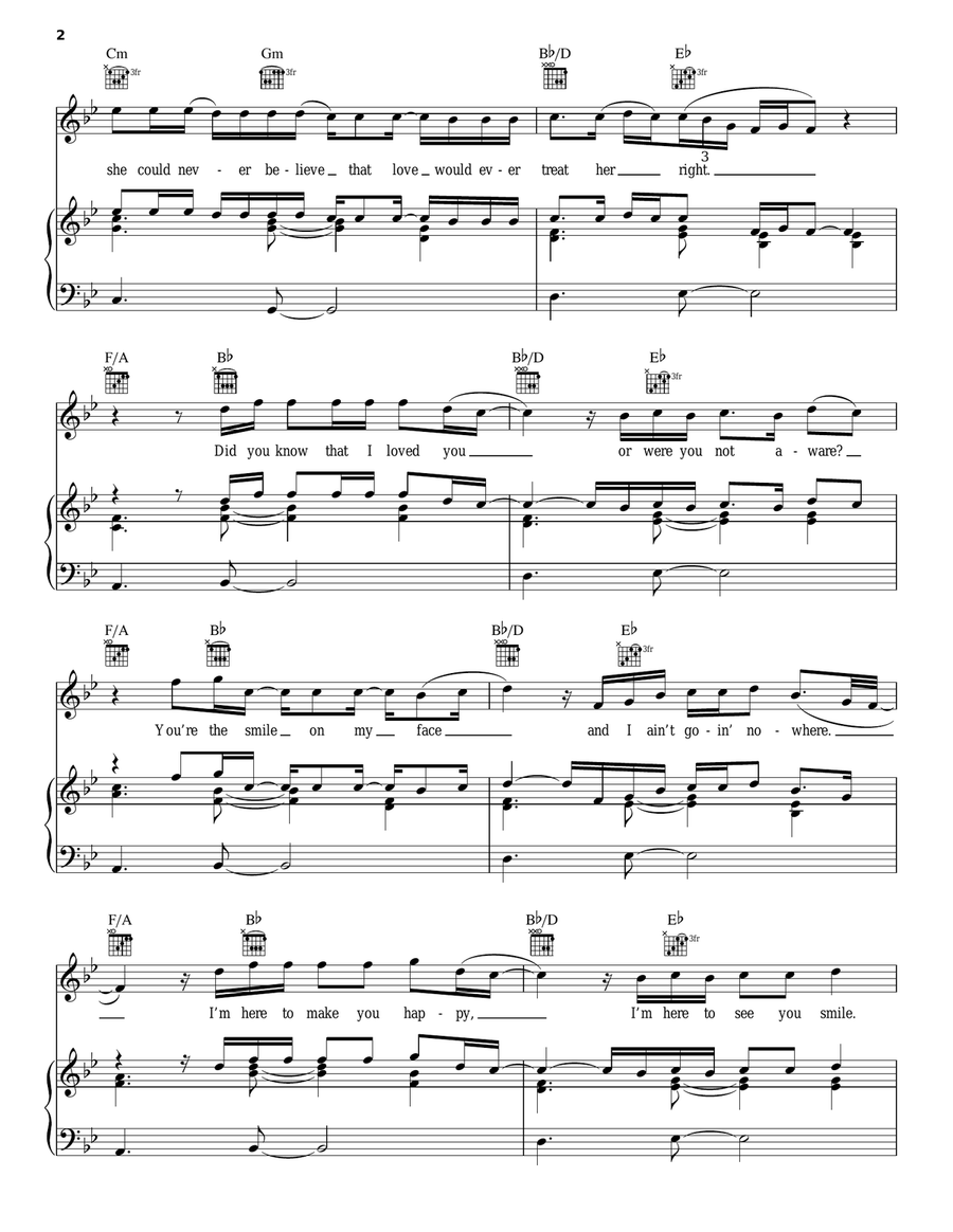 Fall Piano, Vocal, Guitar scores gallery preview page 2