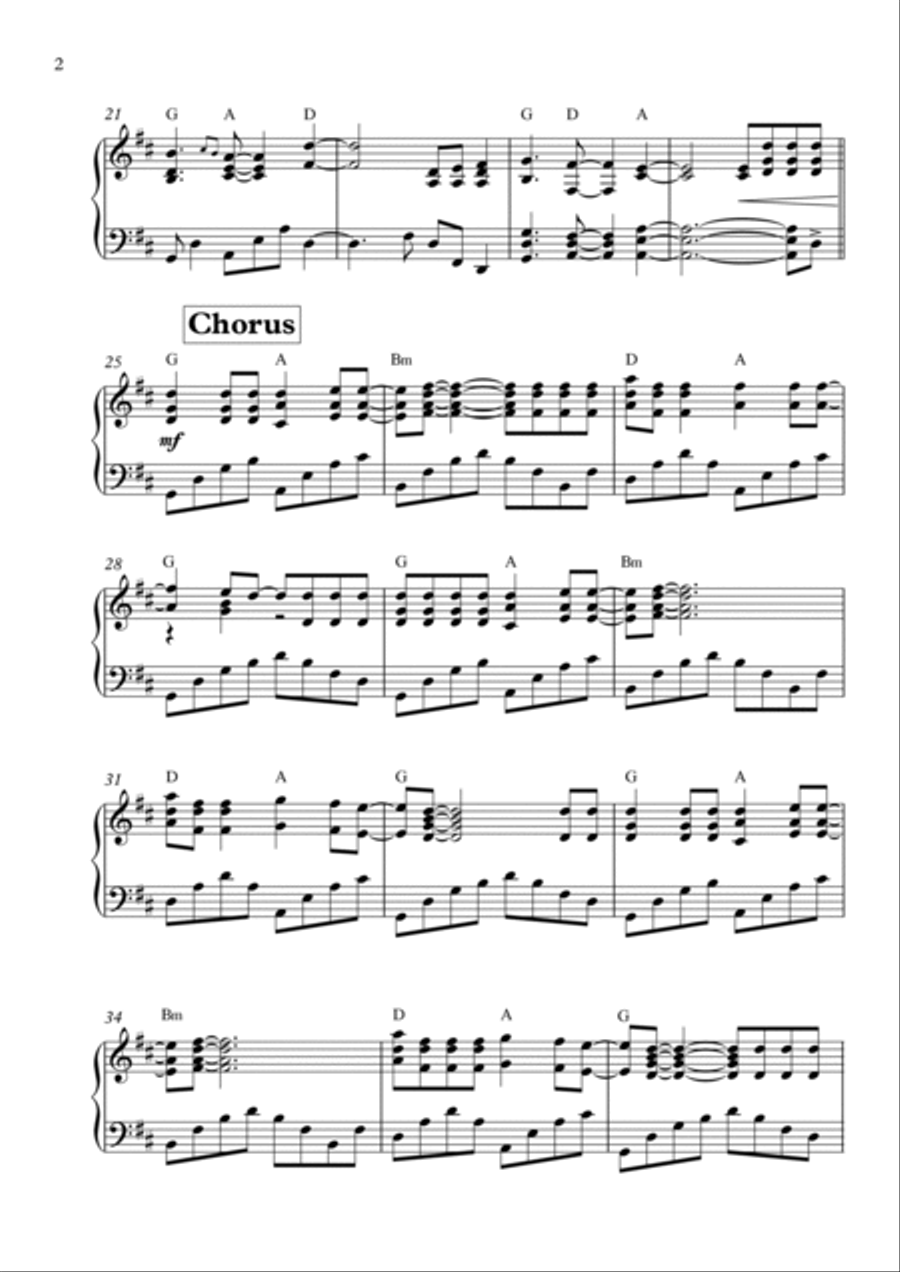 Without You Piano Solo scores gallery preview page 2