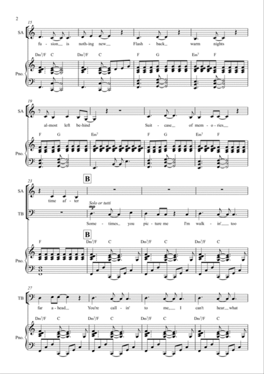 Time After Time 4-Part scores gallery preview page 2