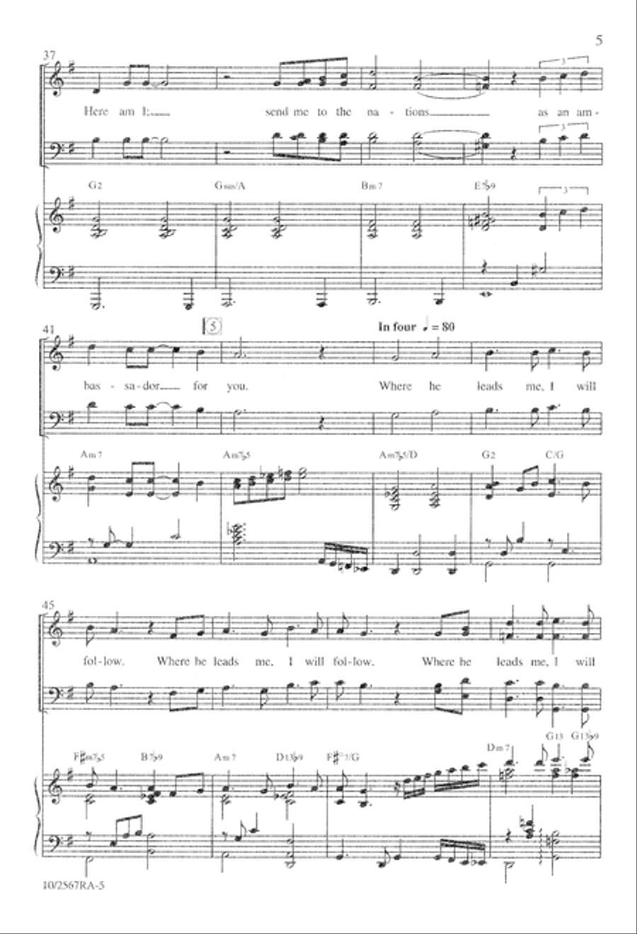 Here Am I 4-Part scores gallery preview page 5