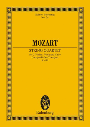 Book cover for String Quartet in D Major, K. 499